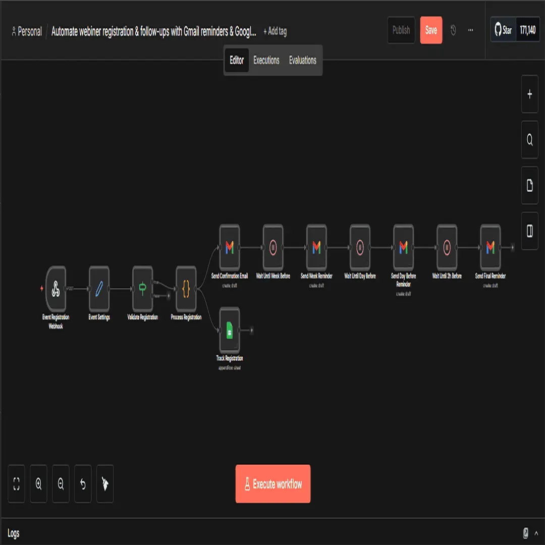 Webinar Follow-Up Automation System Workflow